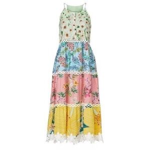 Farm Rio Mixed Floral Halter Dress